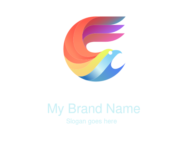 Dynamic Gradient Multicolor Eagle Logo Design for Freedom and Leadership Brands